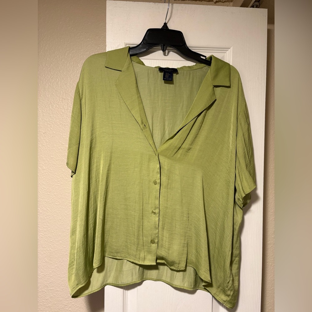 RACHEL Rachel Roy Lime Green Top